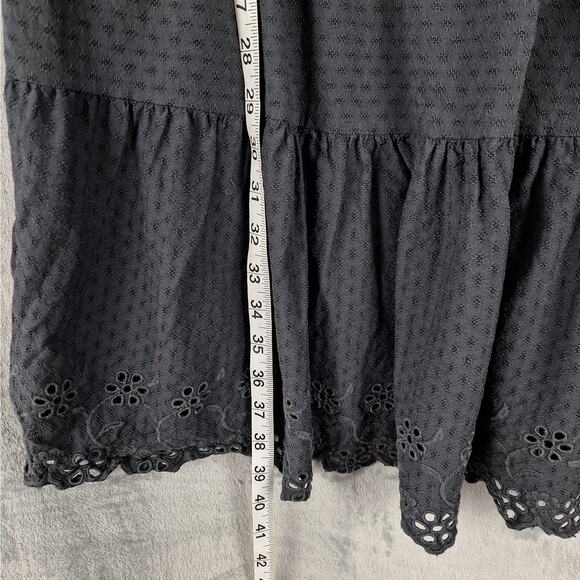 Womens Dress Large Boho Cottagecore Floral Eyelet Ruffle Peasant Hippie Prairie - Picture 5 of 8